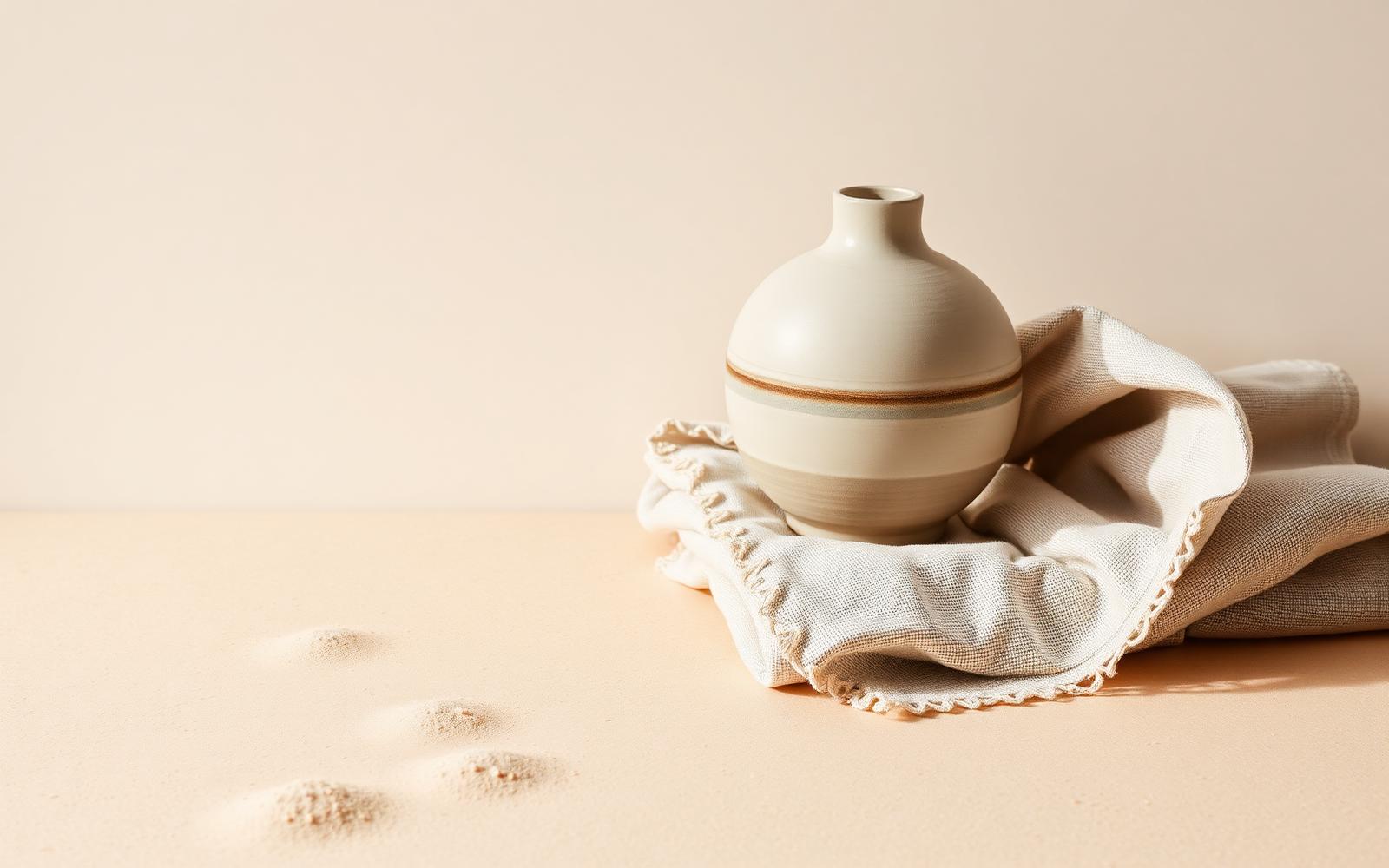 Noma Living Shopify concept — homeware product photography in warm neutral tones